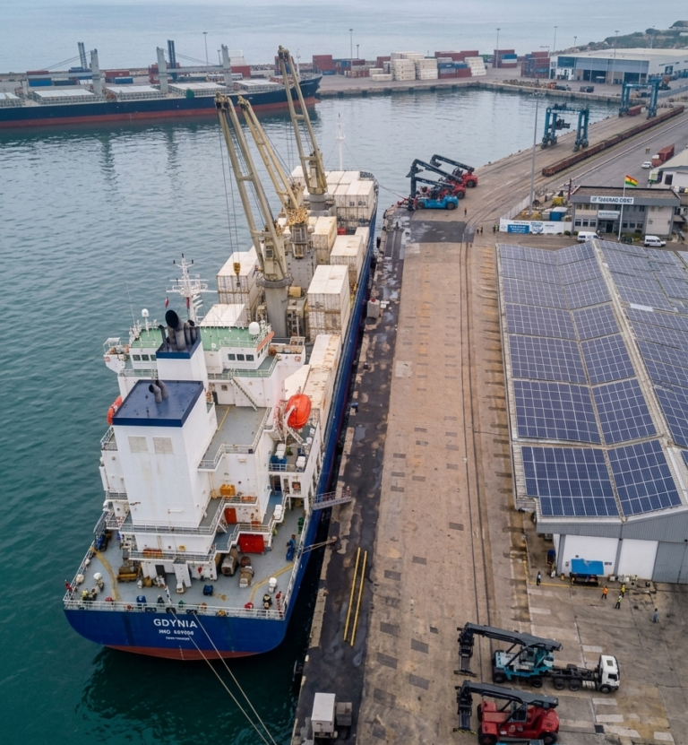 port solar panels