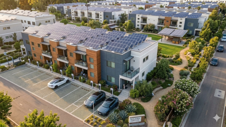 Accra 100% Solar-Autonomous Housing Community. well realistic